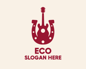 Rock Band - Red Country Guitar logo design