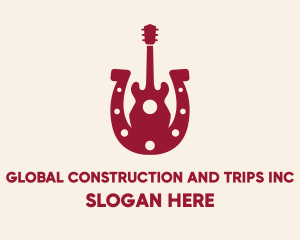 Musical - Red Country Guitar logo design