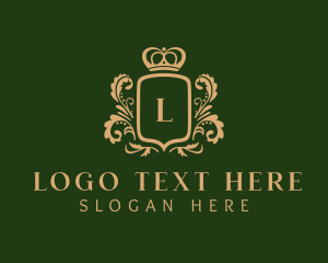 Exclusive - Luxury Shield Crown logo design