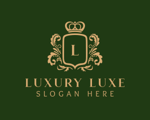 Luxury Shield Crown logo design