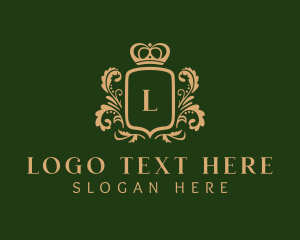 Luxury Shield Crown Logo