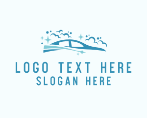 Driving - Clean Bubble Car Wash logo design