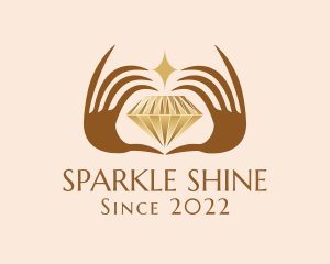 Rhinestone - Diamond Hands Luxury Jewelry logo design