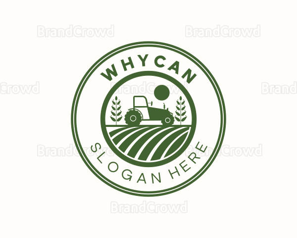 Wheat Field Tractor Logo