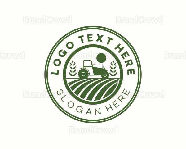 Wheat Field Tractor Logo