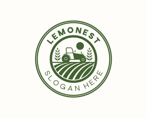 Land - Wheat Field Tractor logo design