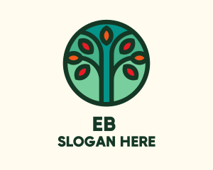 Autumn Tree Badge Logo