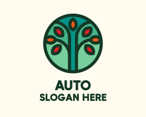 Autumn Tree Badge Logo