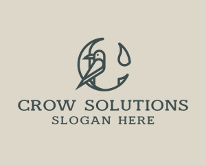 Crow - Crow Bird Letter C logo design