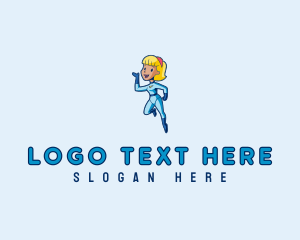 Superhero Woman Costume Logo