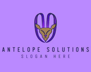 Purple Goat Horn logo design