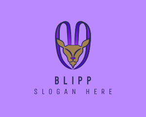 Zodiac - Purple Goat Horn logo design