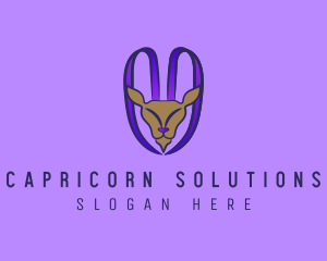 Purple Goat Horn logo design