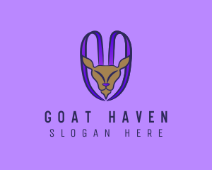 Purple Goat Horn logo design