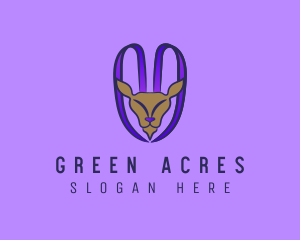 Purple Goat Horn logo design