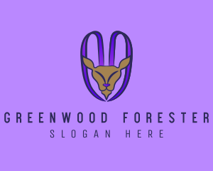 Purple Goat Horn logo design