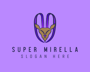 Hunting - Purple Goat Horn logo design