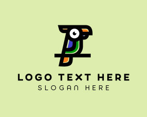 Tropical - Colorful Toucan Bird logo design