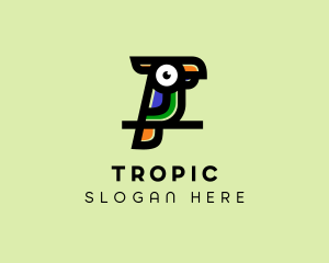 Colorful Toucan Bird  logo design