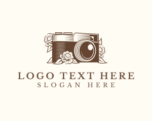 Vintage - Camera Floral Photography logo design