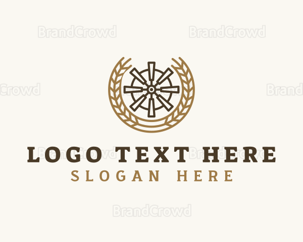 Flour Mill Wheat Logo