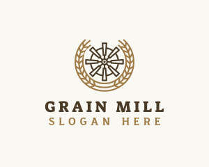 Flour Mill Wheat logo design