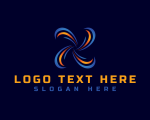 Machine - HVAC Heating Cooling logo design