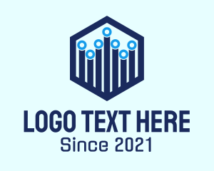 Futuristic - Blue Cube Technology logo design