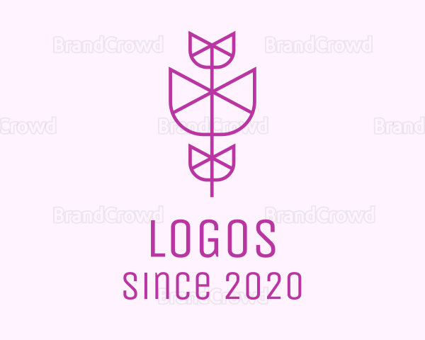 Minimalist Violet Flower Logo
