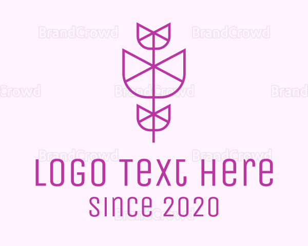 Minimalist Violet Flower Logo