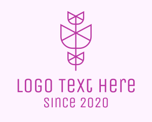 Plant - Minimalist Violet Flower logo design