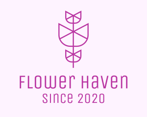 Minimalist Violet Flower logo design