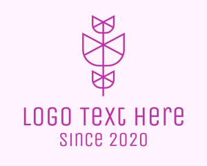 Lawn Maintenance - Minimalist Violet Flower logo design