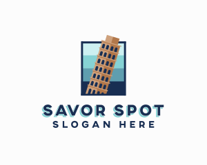 Ancient Tower Structure Landmark logo design