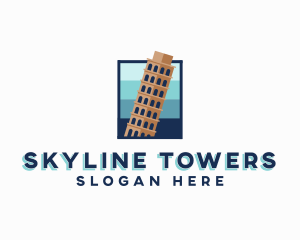 Ancient Tower Structure Landmark logo design