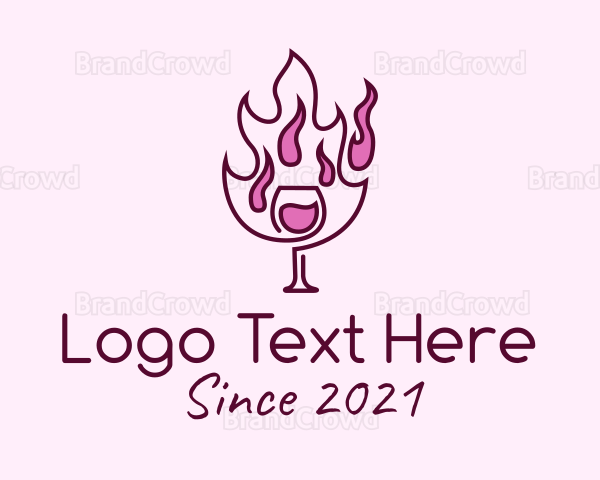 Fire Wine Glass Logo