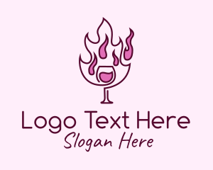 Fire Wine Glass Logo