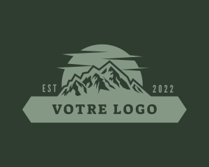 Challenge - Hipster Mountain Sunset logo design