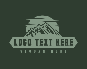 Outdoor - Hipster Mountain Sunset logo design