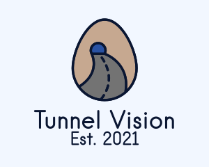 Road Tunnel Egg logo design