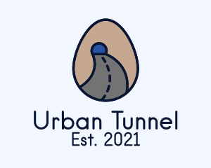 Tunnel - Road Tunnel Egg logo design