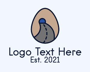 Road Trip - Road Tunnel Egg logo design