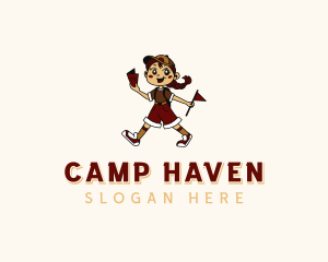 Girl Camp Ranger  logo design