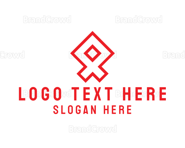Modern Geometric Ribbon Logo