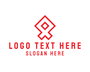 Peace - Modern Geometric Ribbon logo design