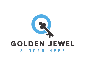 Treasure - Elegant Ornate Clover Key logo design