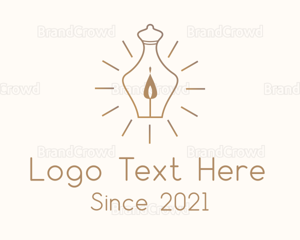 Brown Candle Lamp Logo