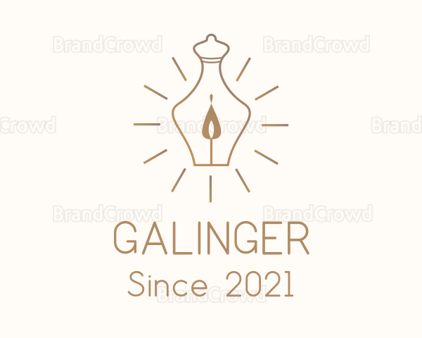 Brown Candle Lamp Logo