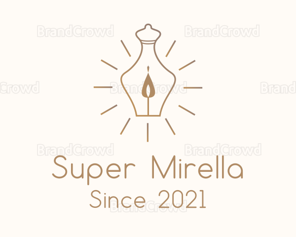 Brown Candle Lamp Logo