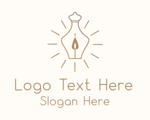 Brown Candle Lamp Logo